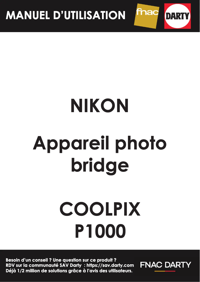 Page 1 of the manual User Manual Nikon CoolPix P1000