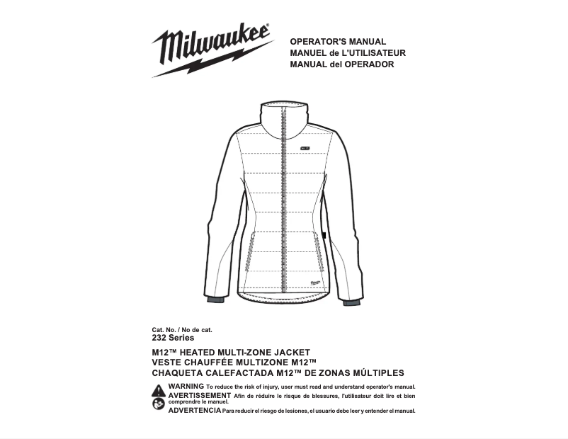 Page 1 of the manual User Manual Milwaukee M12 232-21