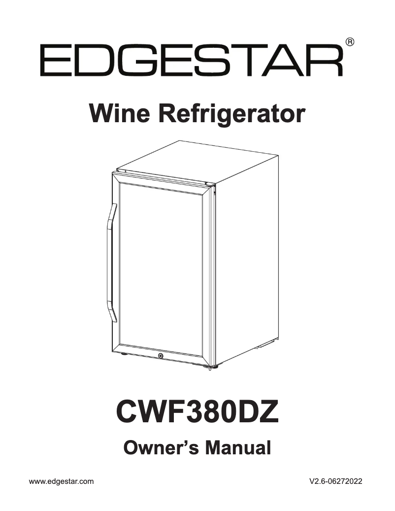 First page image of the manual for CWF380DZ