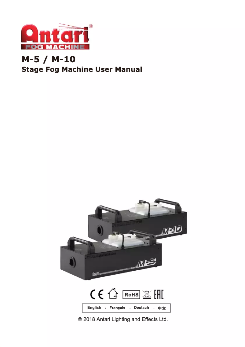 Page 1 of the manual User Manual Antari M-10
