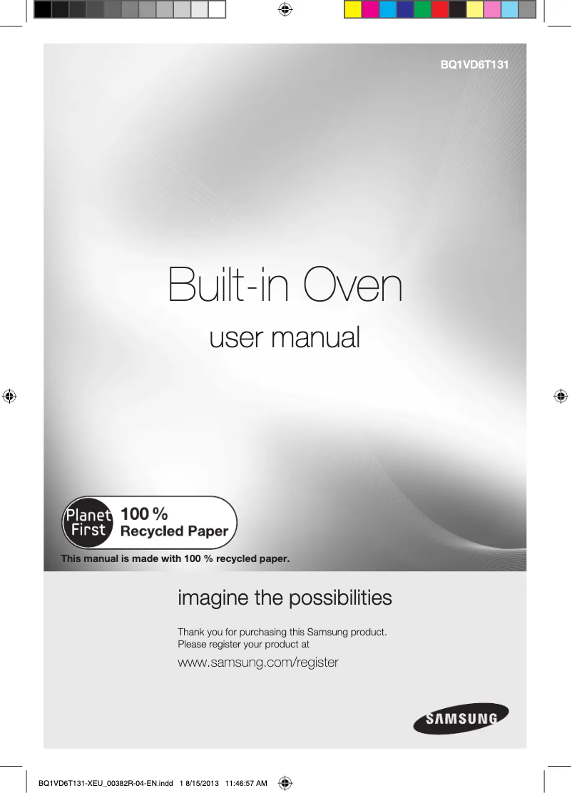 Page 1 of the manual User Manual Samsung BQ1VD6T131
