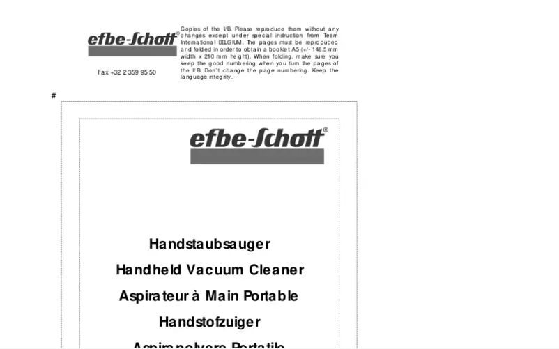 Page 1 de la notice Manuel utilisateur Efbe-Schott Stormy