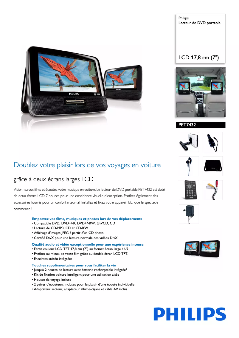 First page image of the manual for PET7432