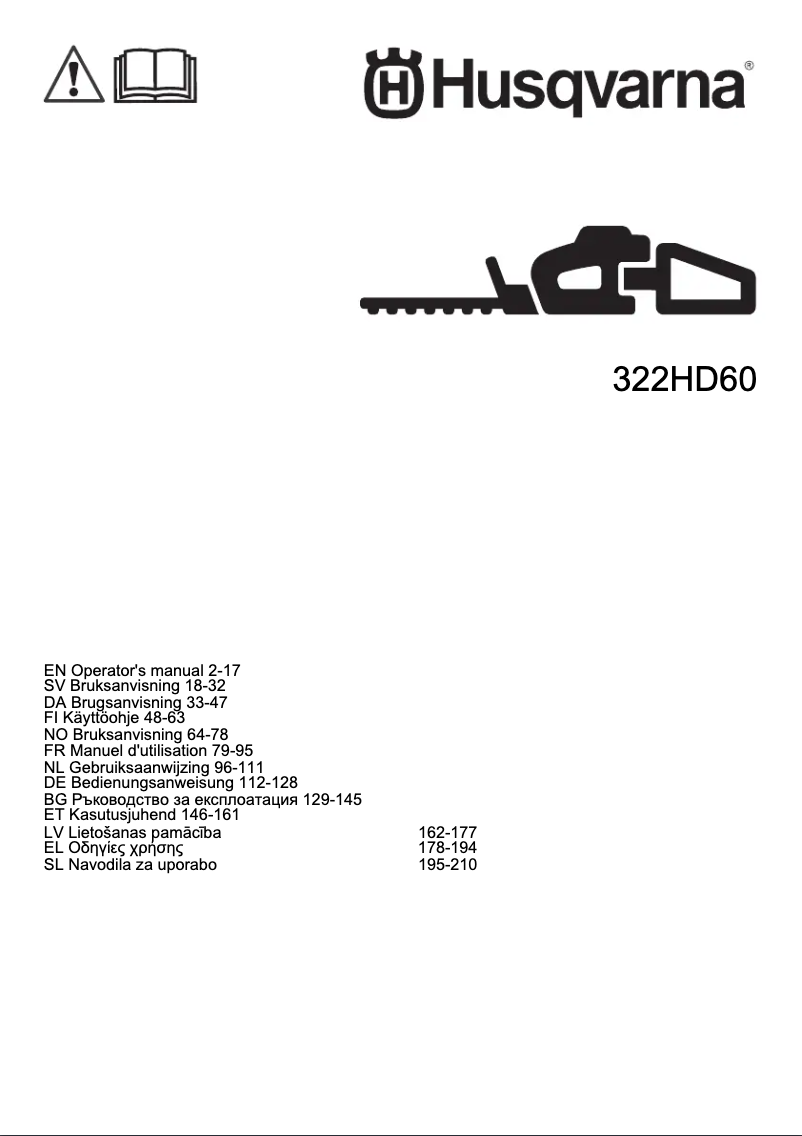 First page image of the manual for 322HD60