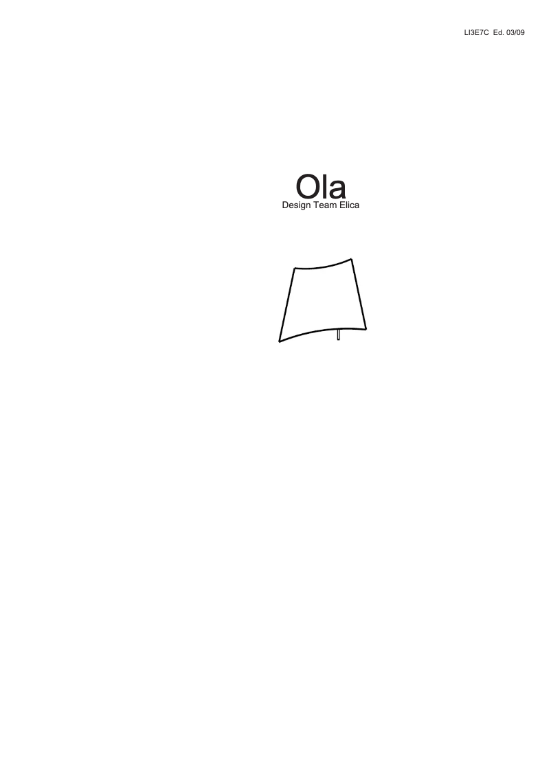 Page 1 of the manual User Manual Elica Colour