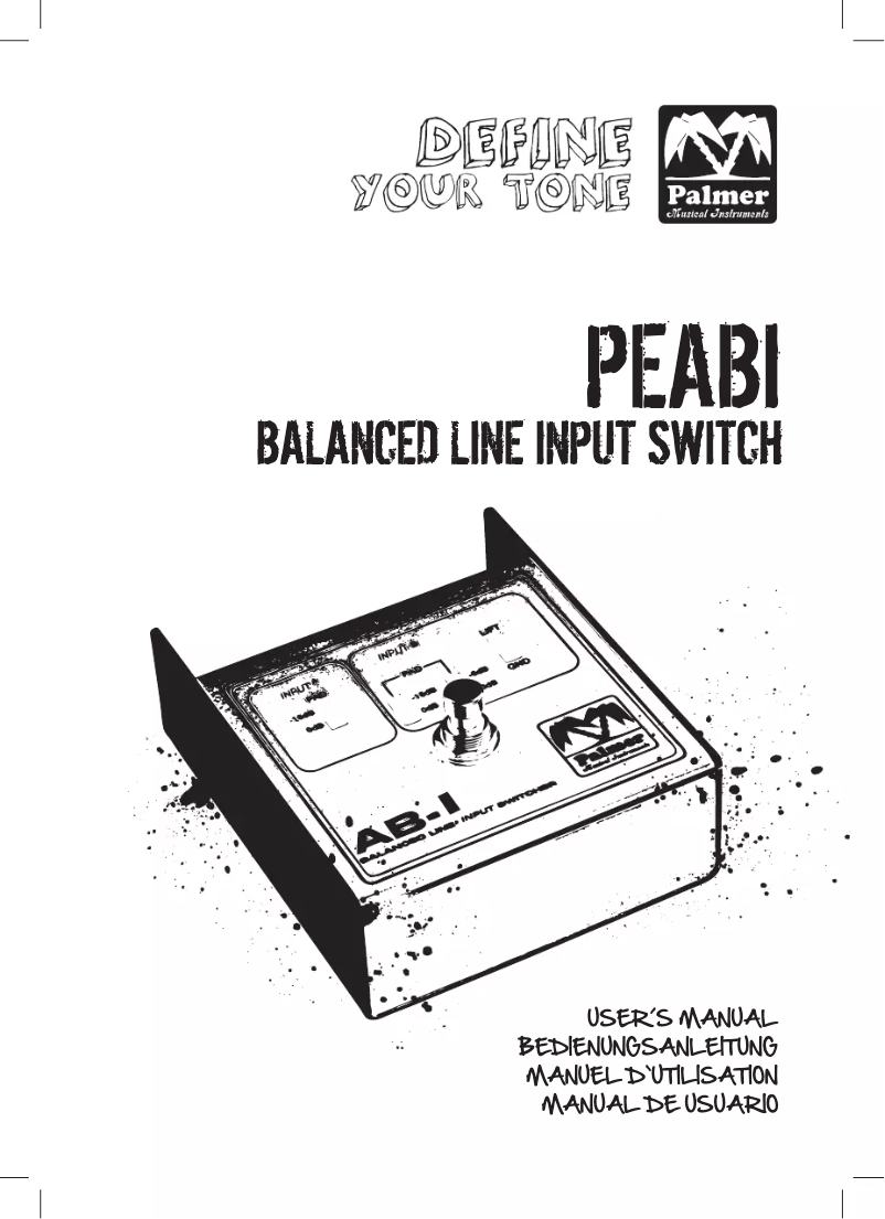Page 1 of the manual User Manual Palmer Peabi