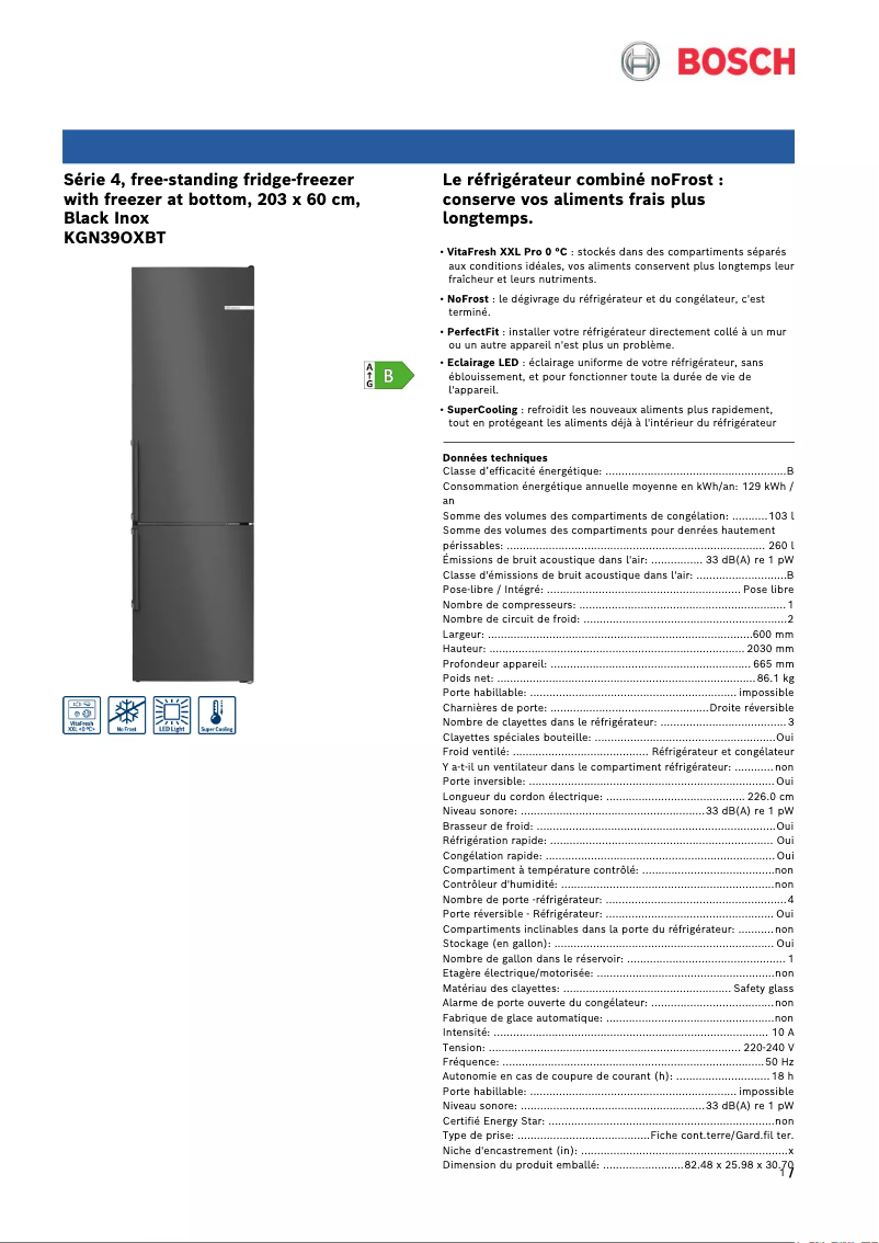 First page image of the manual for KGN39OXBT