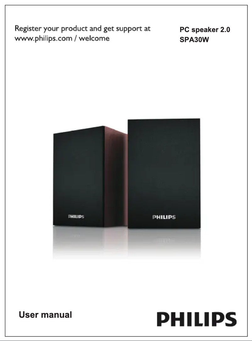 First page image of the manual for SPA30W