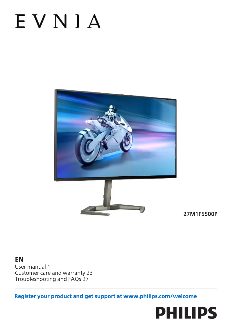 First page image of the manual for Evnia 27M1F5500P