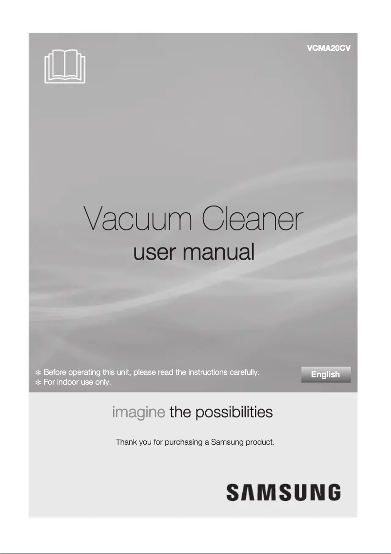 Page 1 of the manual User Manual Samsung VC20CCNMAEB