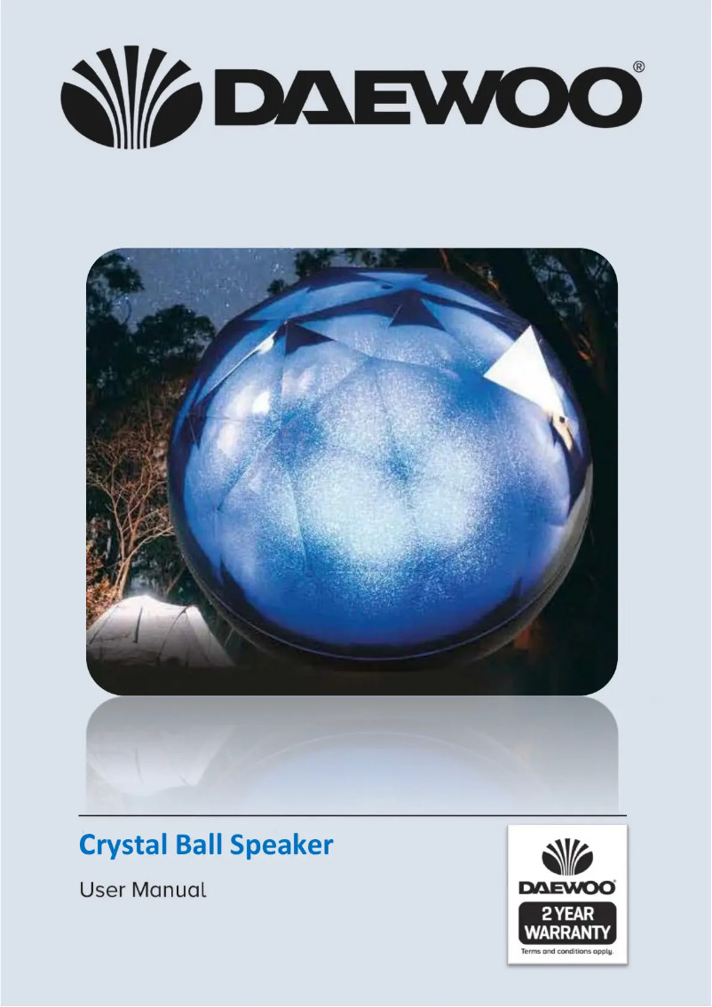 Page 1 of the manual User Manual Daewoo AVS1410