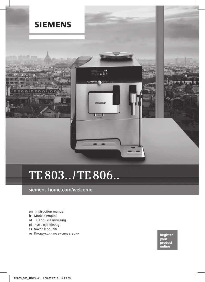 First page image of the manual for TE803509