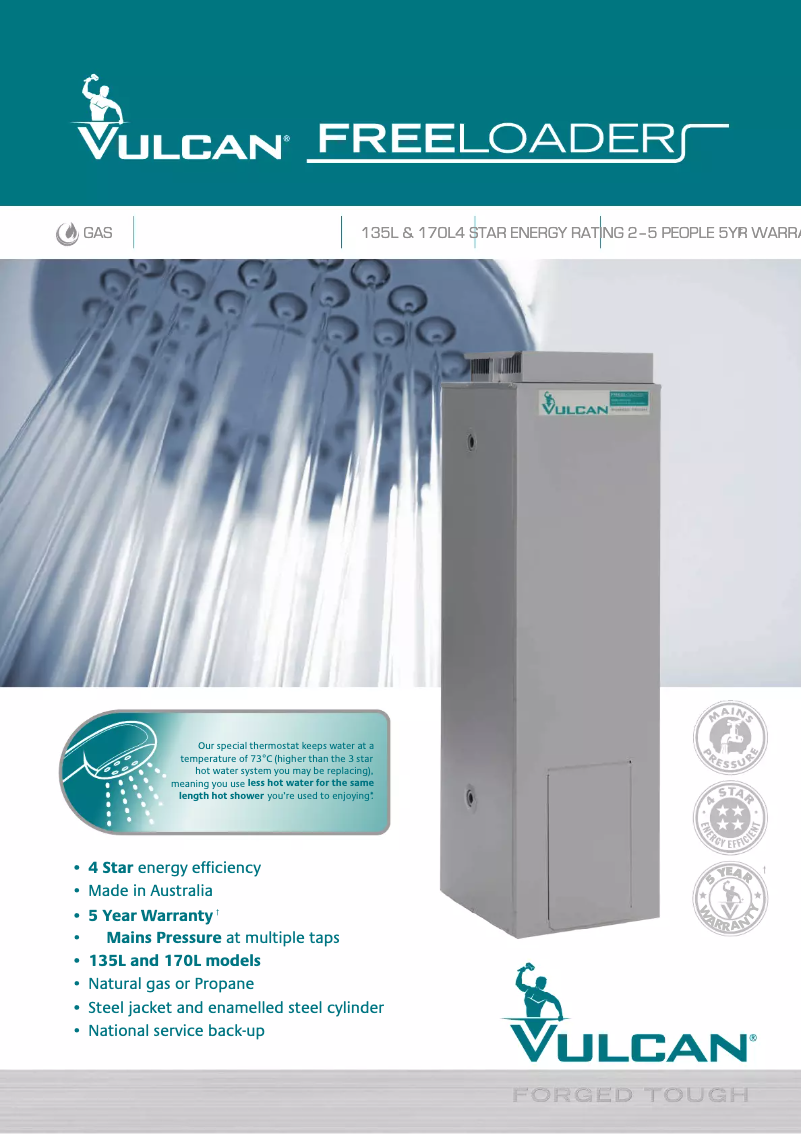 Page 1 of the manual User Manual Vulcan Freeloader 170L