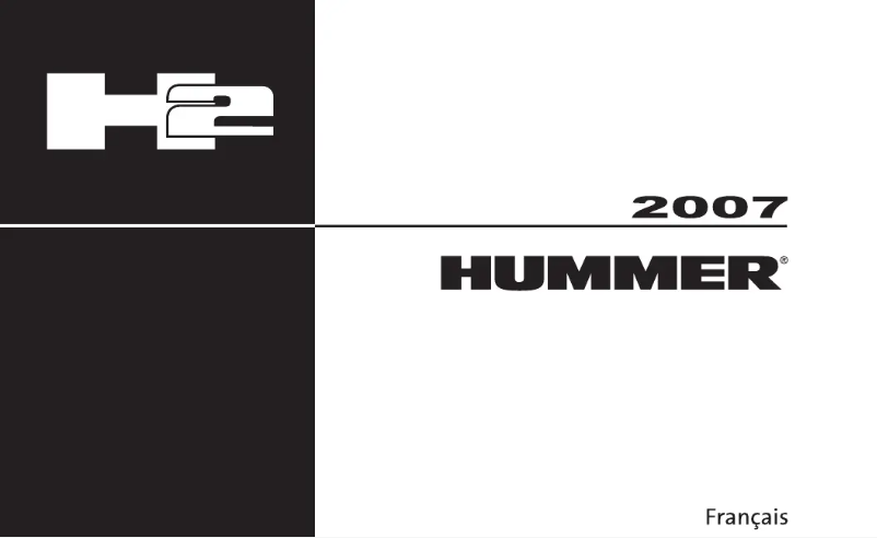 Page 1 of the manual User Manual Hummer H2 (2007)