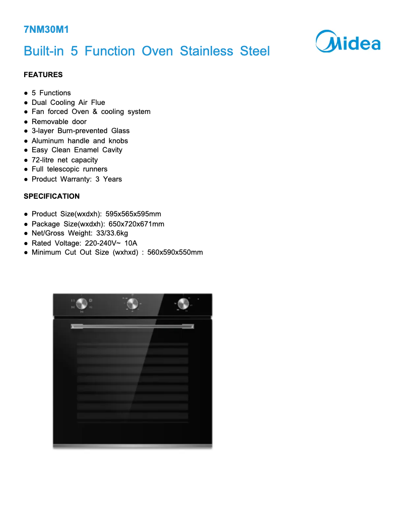 First page image of the manual for 7NM30M1