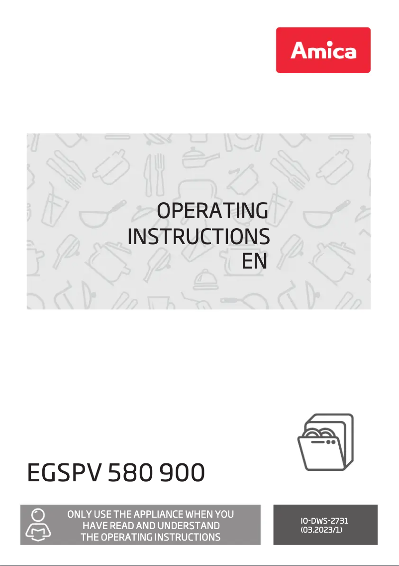 First page image of the manual for EGSPV 580 900