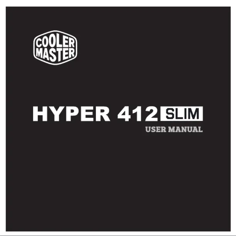 Page 1 of the manual User Manual Cooler Master Hyper 412 Slim