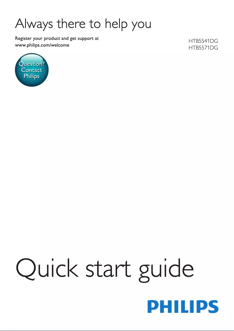 First page image of the manual for HTB5571DG