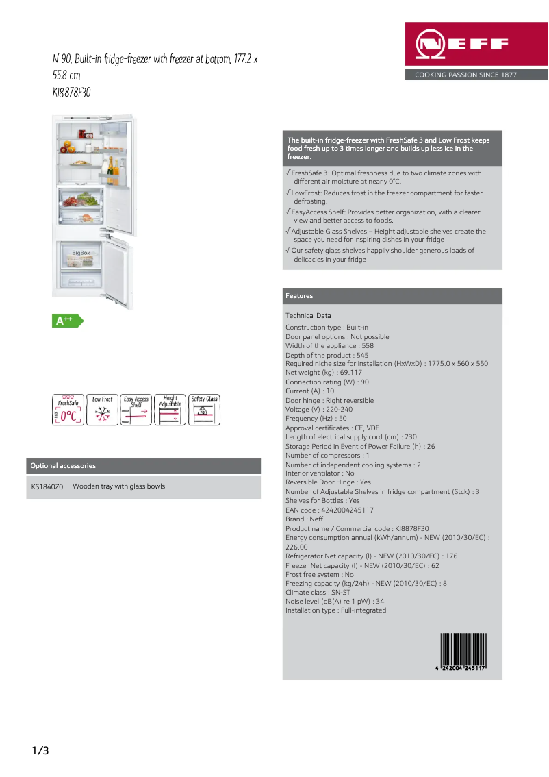 First page image of the manual for KI8878F30