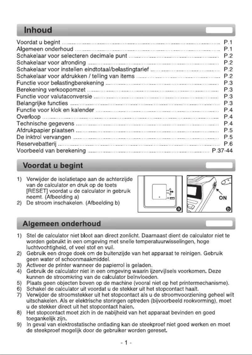 First page image of the manual for MP120-MG