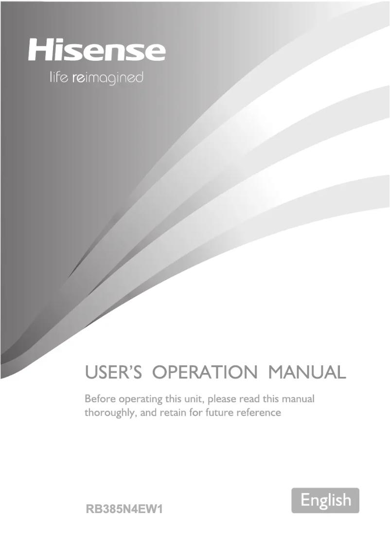 Page 1 of the manual User Manual Hisense RB385N4EW1