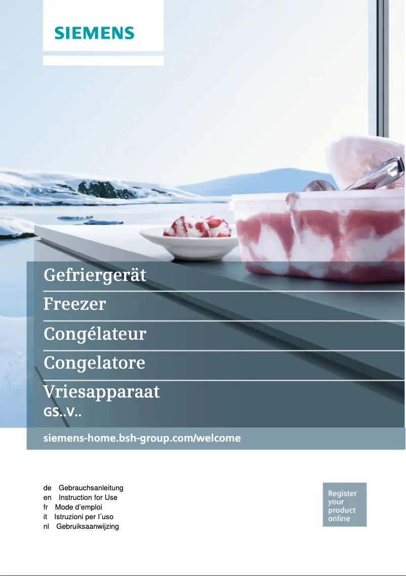 Page 1 of the manual User Manual Siemens GS36VVW40