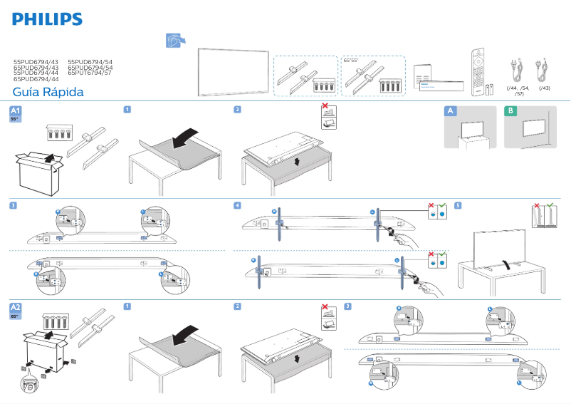First page image of the manual for 55PUD7625