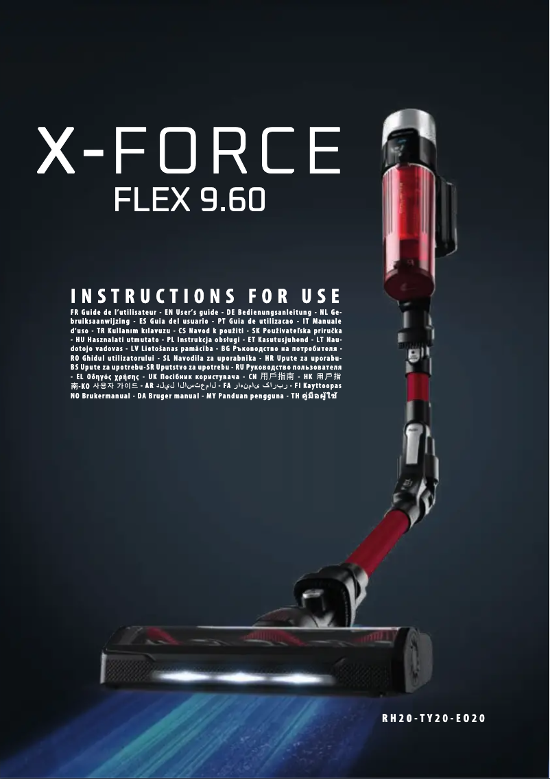 First page image of the manual for X-Force Flex 9.60