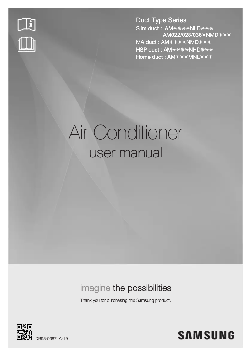 First page image of the manual for AM071FNMDEH