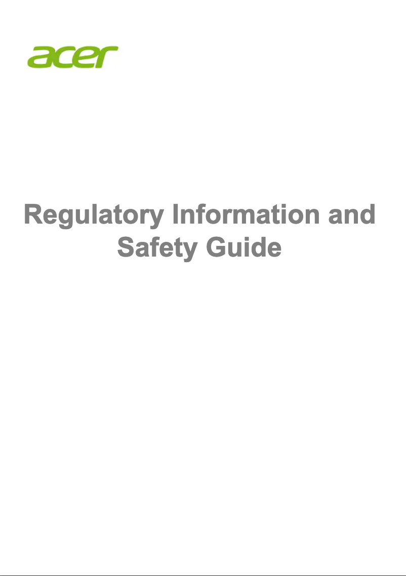 Page 1 of the manual Safety Instructions Acer Iconia One 7