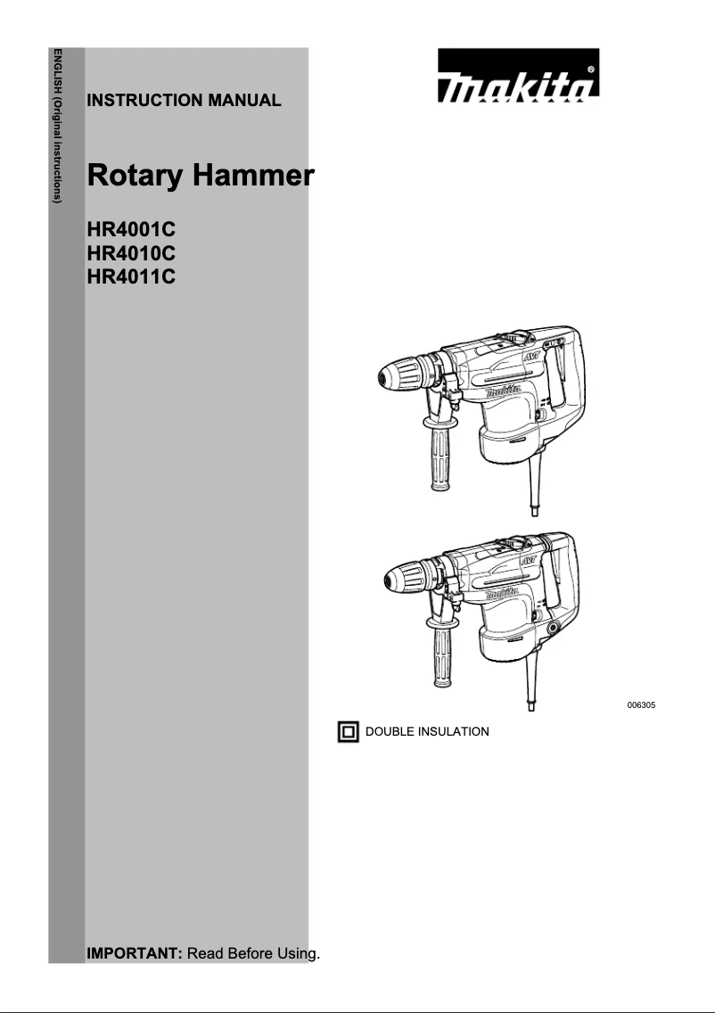First page image of the manual for HR4001C