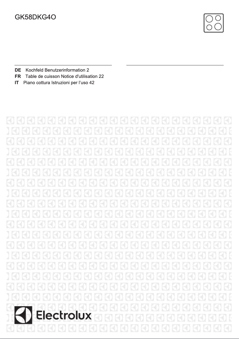 First page image of the manual for GK58DKG4O