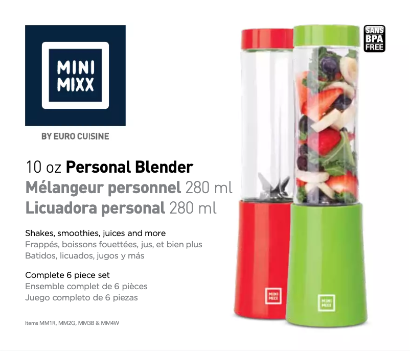 Page 1 of the manual User Manual Euro Cuisine MM2G