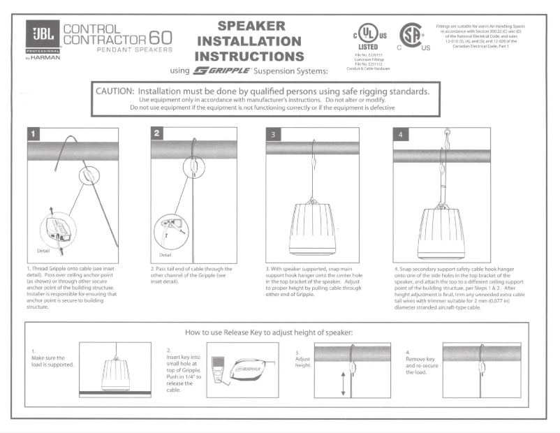 Page 1 of the manual Instruction Manual JBL Control 65 P/T