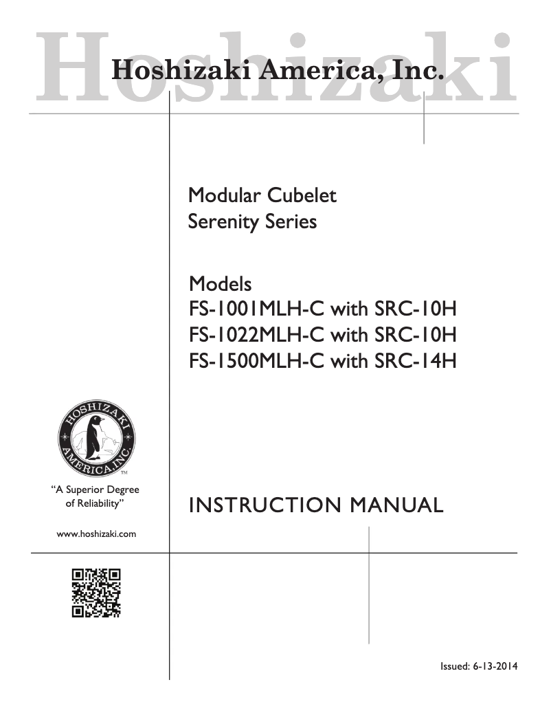 First page image of the manual for FS-1022MLH-C