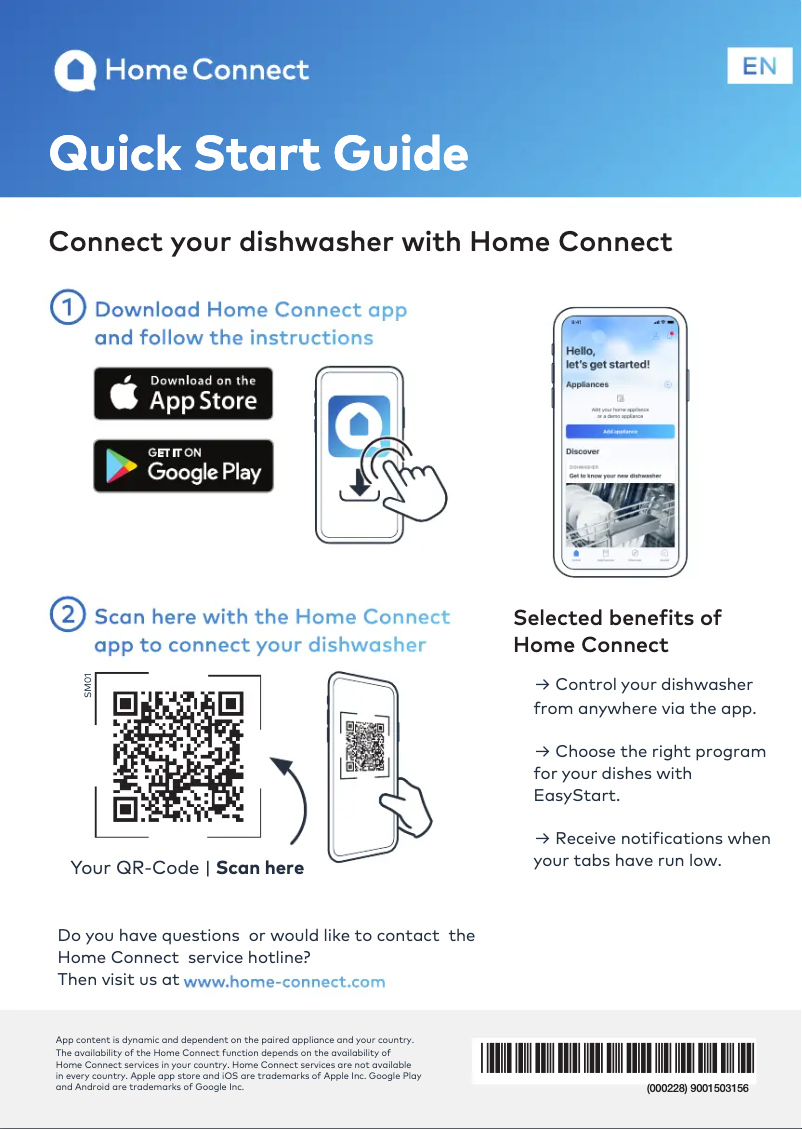 First page image of the manual for SN85E801BE