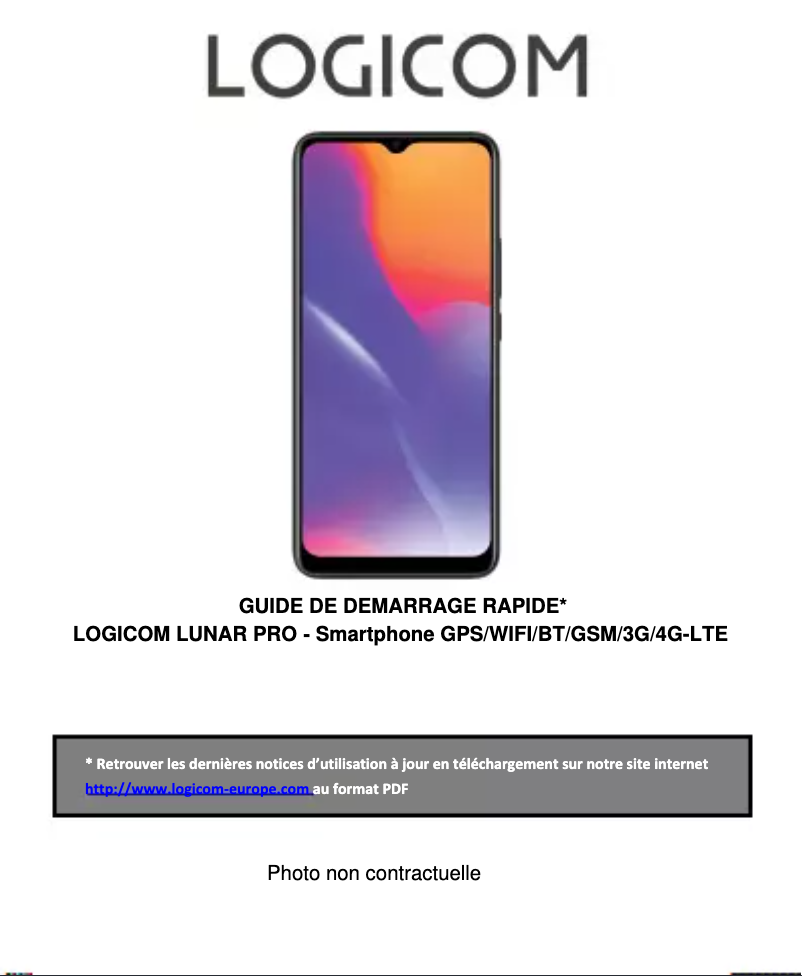 Page 1 of the manual User Manual Logicom Lunar Pro
