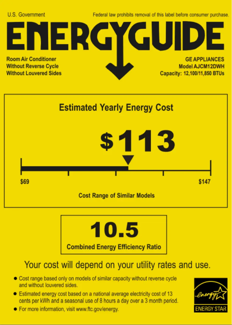 First page image of the manual for AJCM12DWH