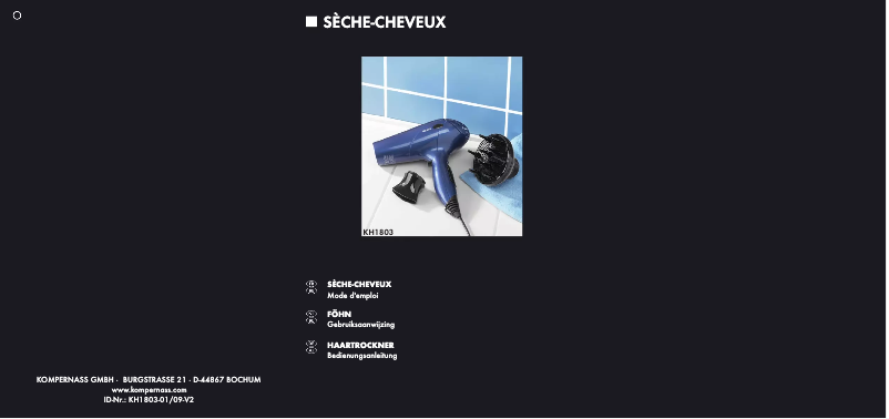 Page 1 of the manual User Manual Balance KH 1803