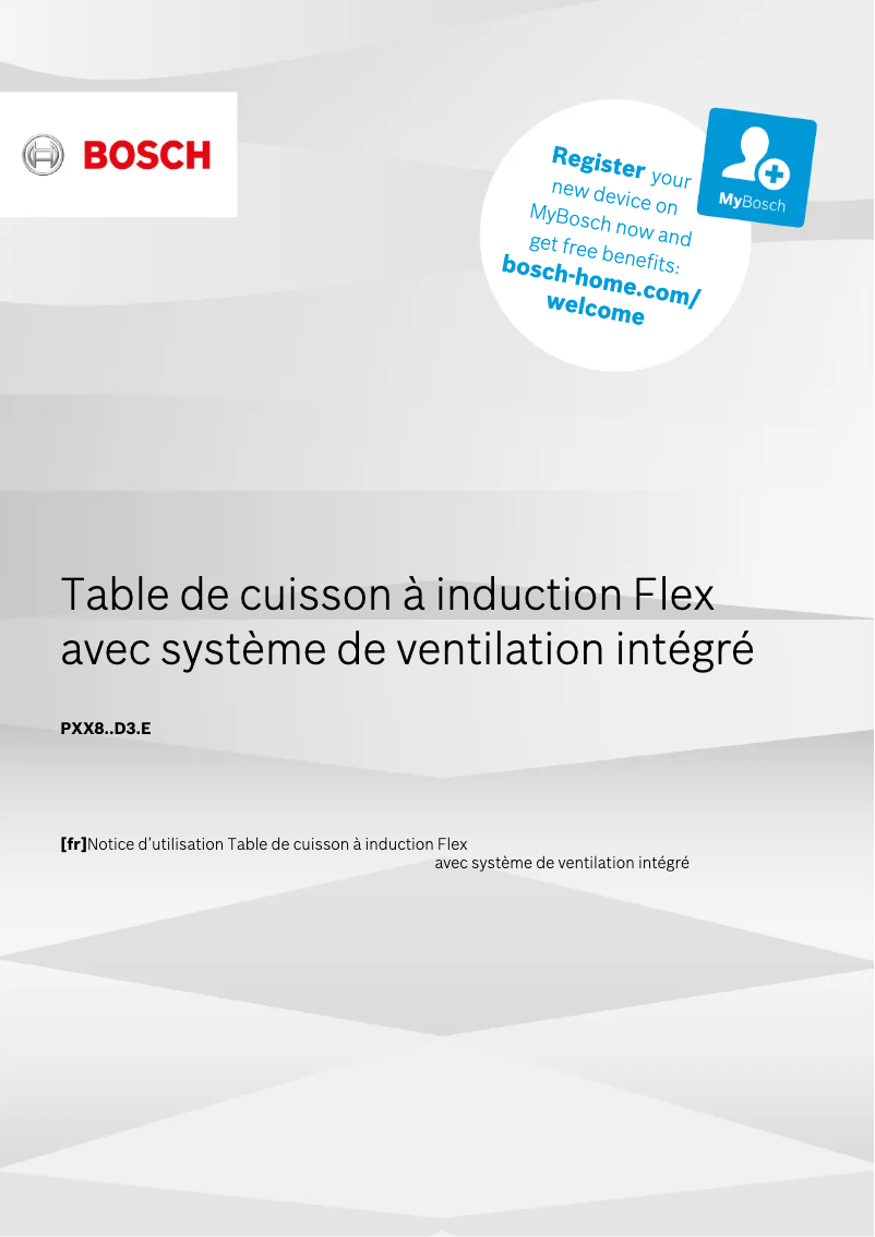 First page image of the manual for Serie 8 PXX875D34E