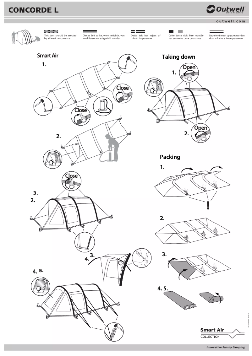 Page 1 of the manual User Manual Outwell Concorde L Smart Air