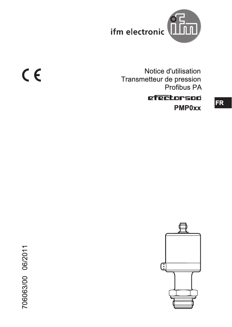 Page 1 of the manual User Manual IFM PMP097