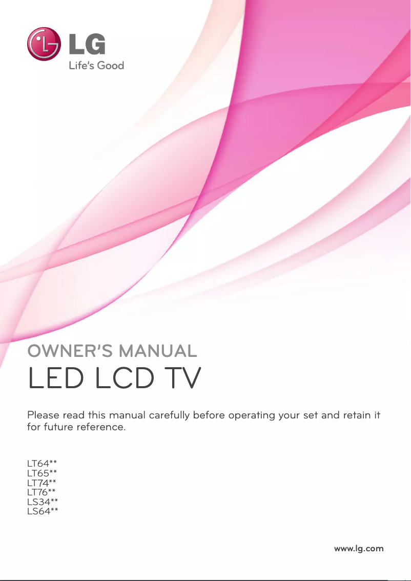 First page image of the manual for 47LT650H
