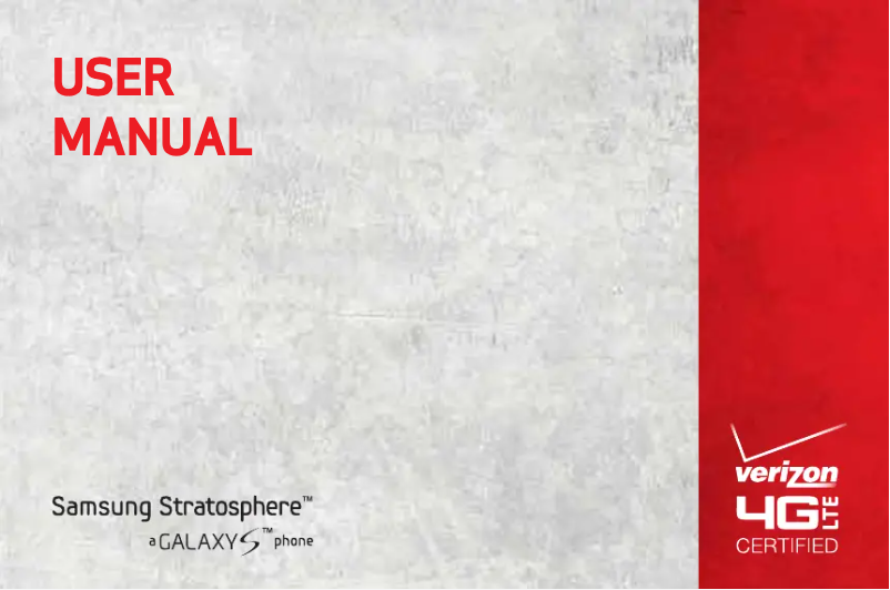 Page 1 of the manual User Manual Samsung Stratosphere