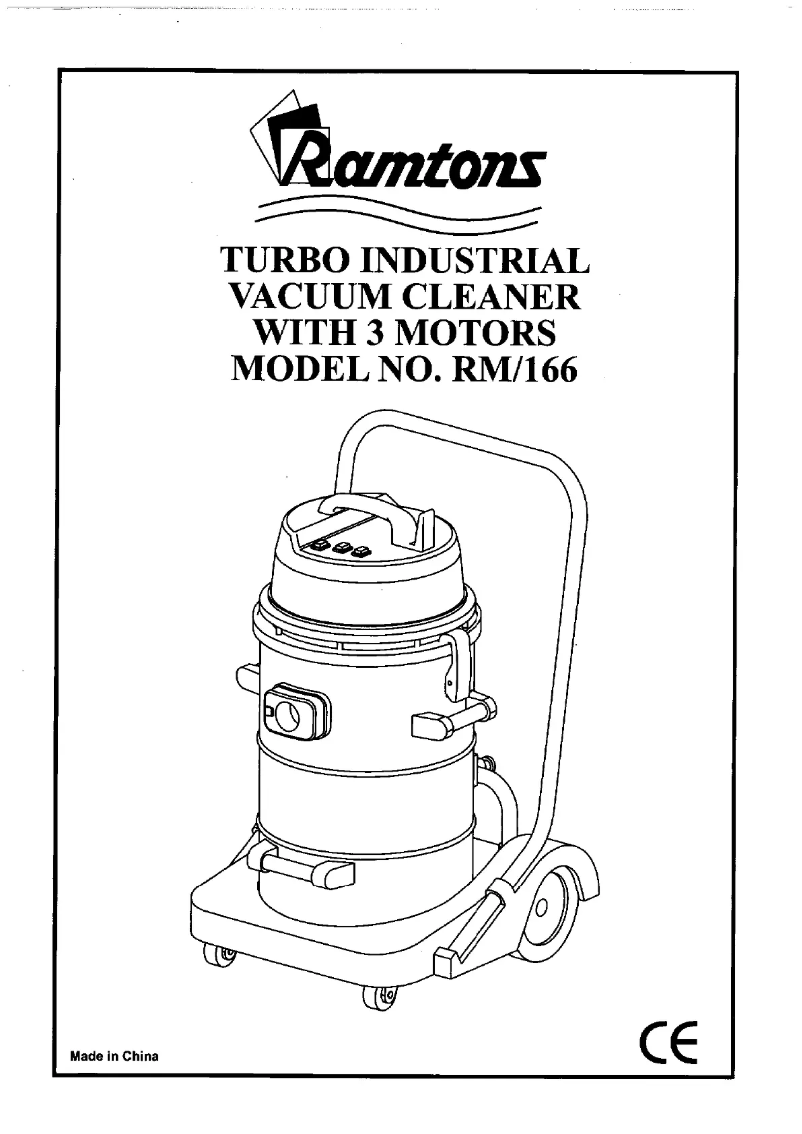 First page image of the manual for RM/166