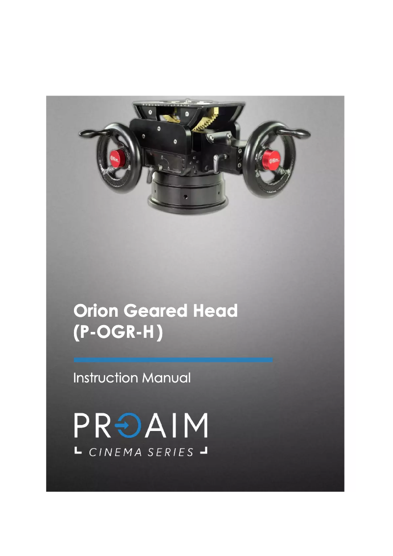 First page image of the manual for Orion