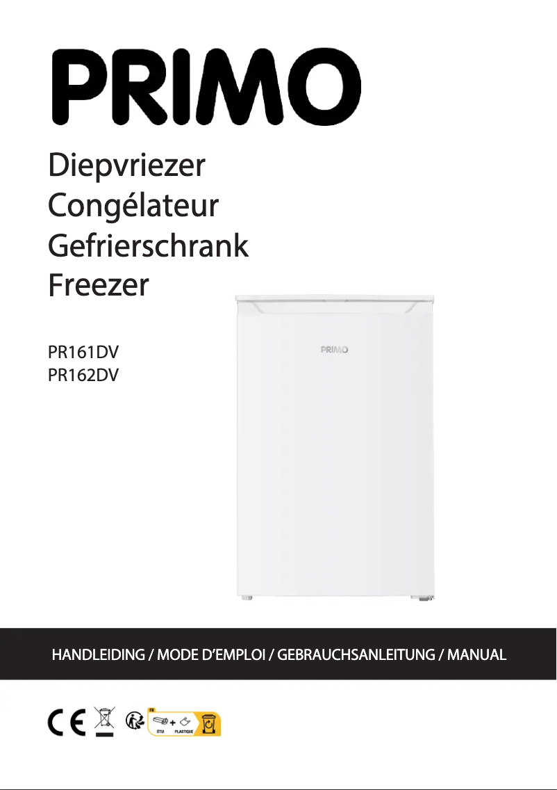 First page image of the manual for PR161DV