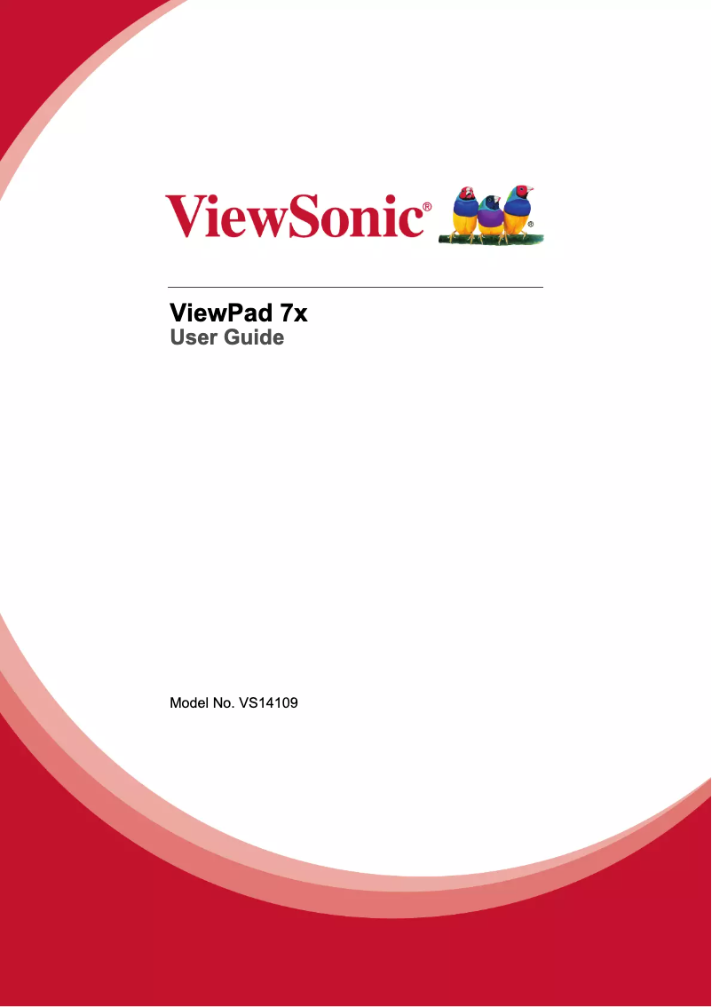 Image de la première page du manuel de l'appareil ViewPad 7x