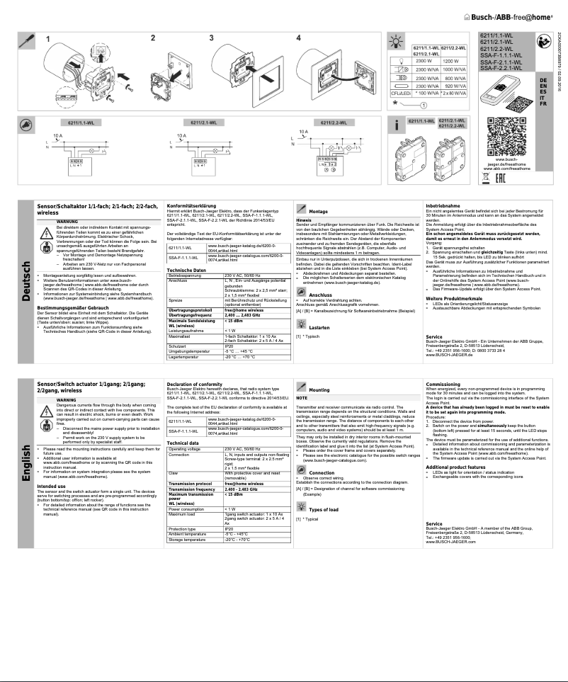 First page image of the manual for 2CKA006200A0045