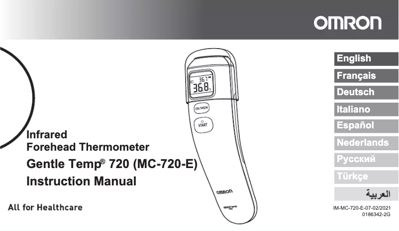 Image de la première page du manuel de l'appareil Gentle Temp 720 MC-720-E